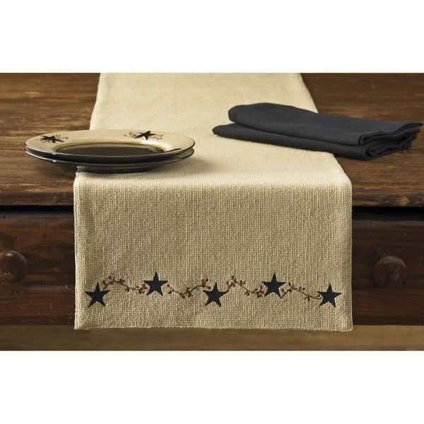 Burlap Star Table Runner