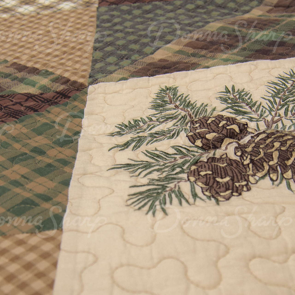 Pine Star Embroidered Quilt Set - Olde Glory