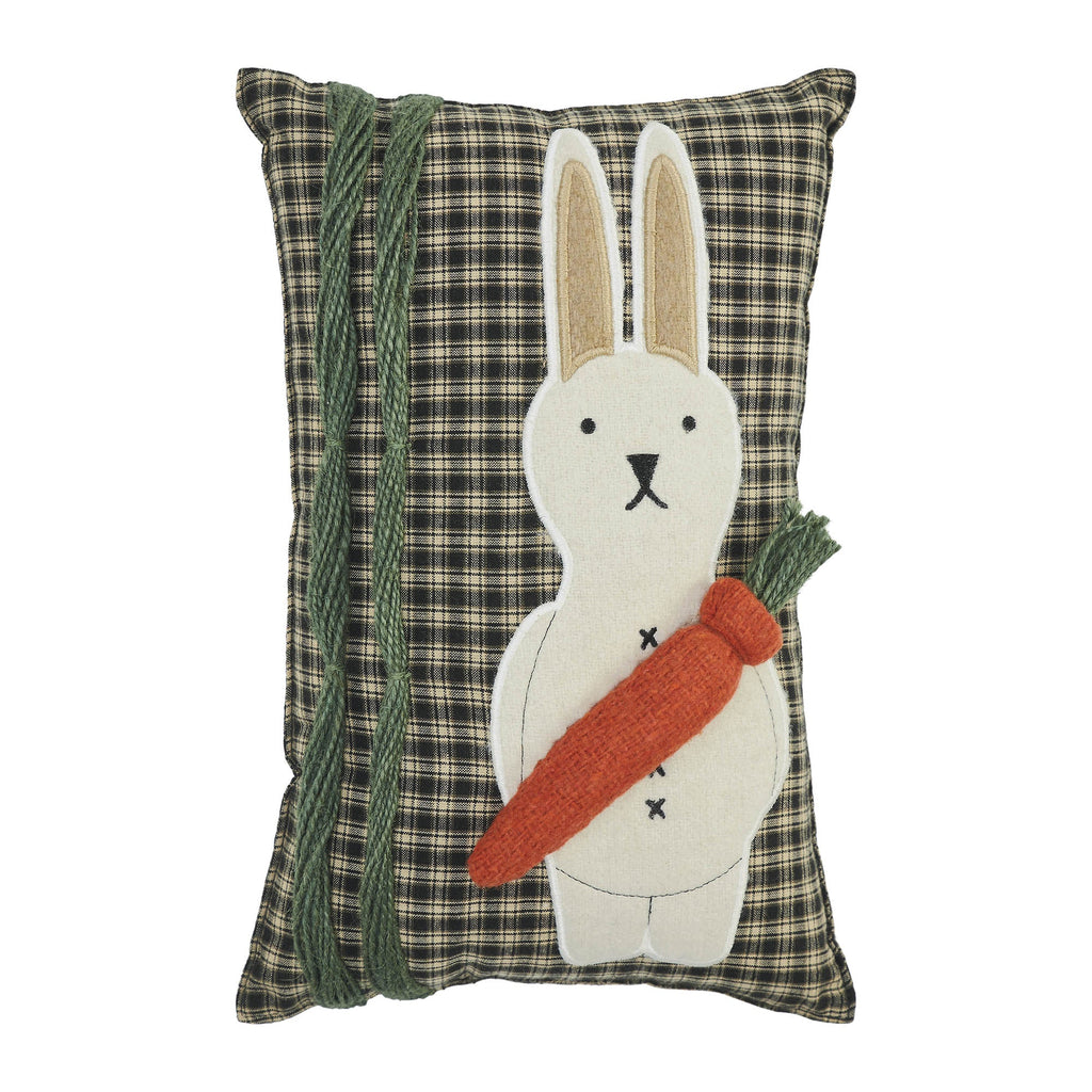 Primitive Bunny and Carrot Cushion - Olde Glory