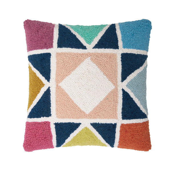 Quilt Star Hooked Cushion - Olde Glory