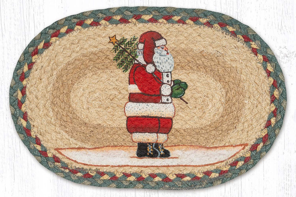 Santa Braided Jute Mat - Olde Glory