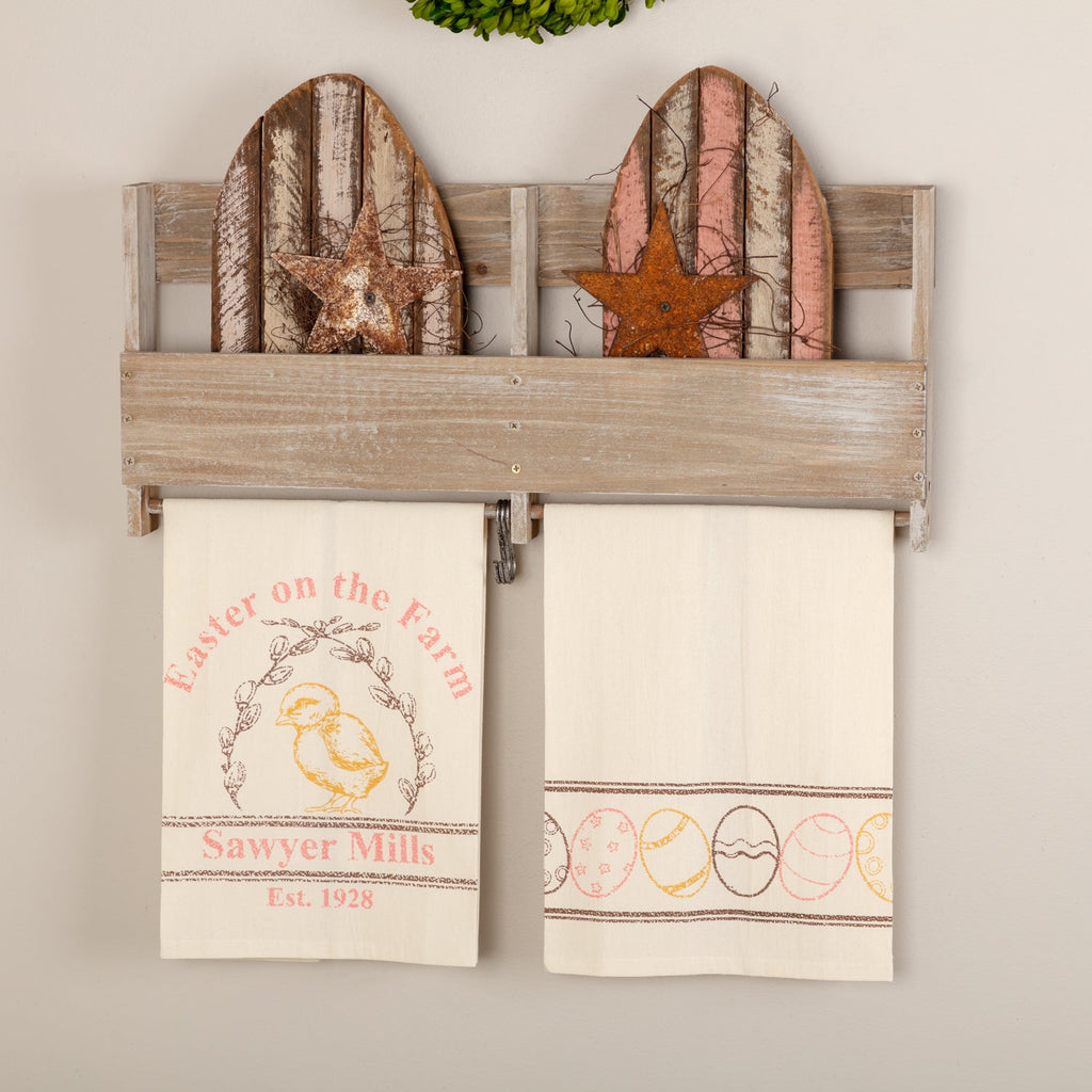 Sawyer Mill Easter Unbleached Natural Muslin Towel Set - Olde Glory