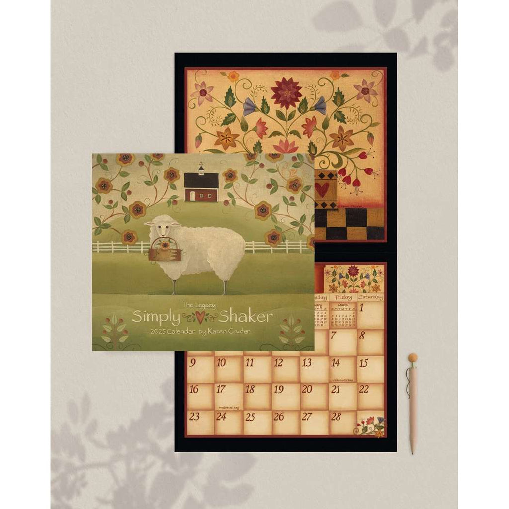 Simply Shaker 2025 Wall Calendar - Olde Glory