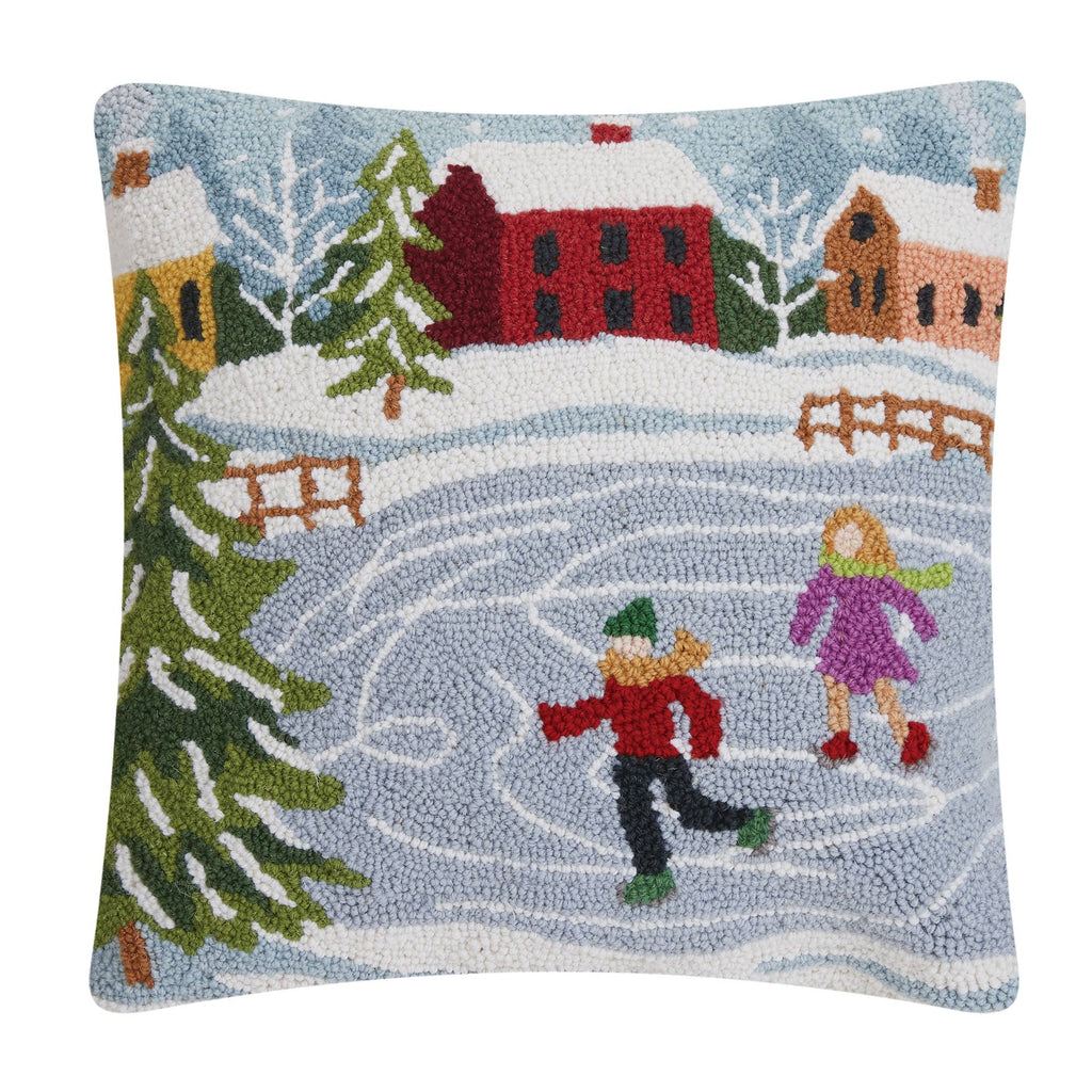 Skating Rink Hooked Cushion - Olde Glory