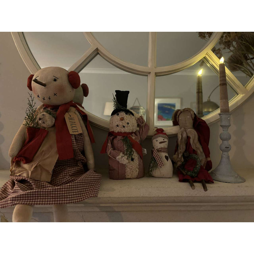 Snowman Doll with Top Hat - Olde Glory