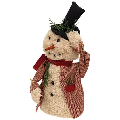 Snowman Doll with Top Hat - Olde Glory