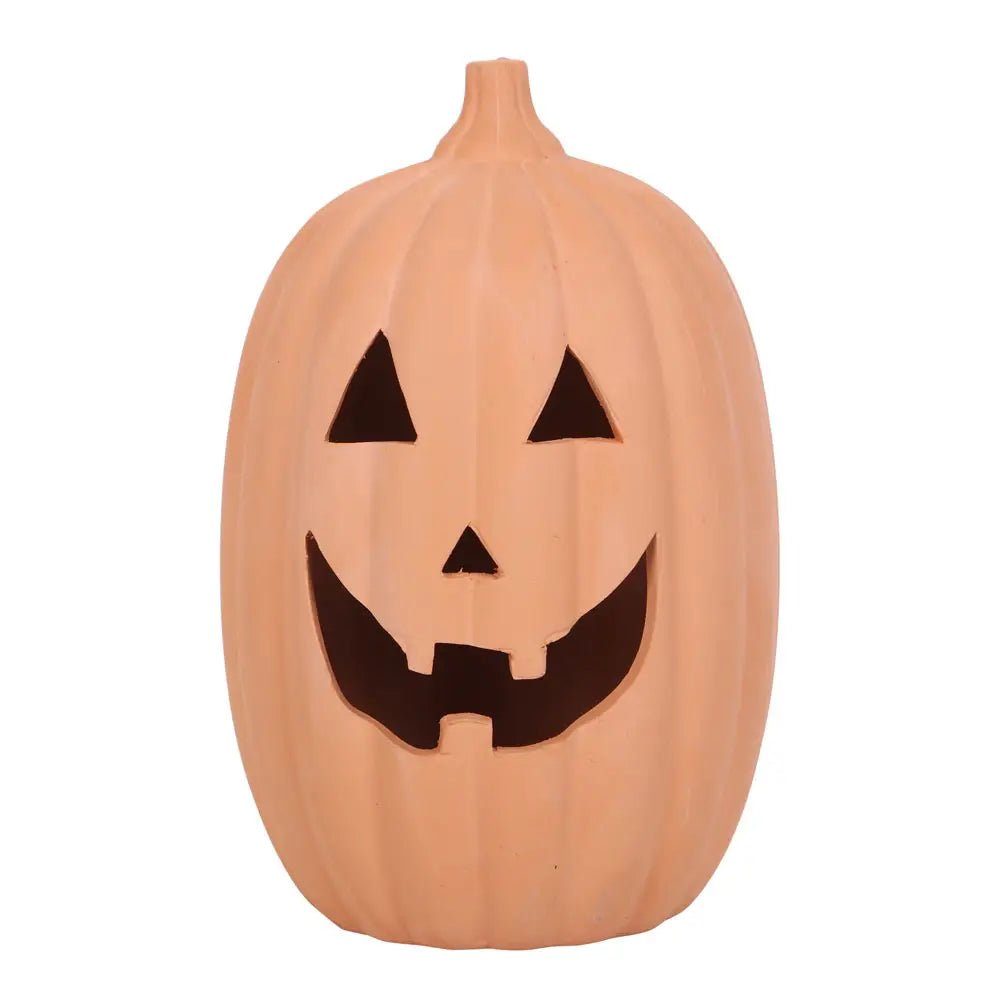 Terracotta Halloween Pumpkin Lantern Decoration - Olde Glory