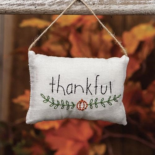 Thankful Pillow Ornament - Olde Glory