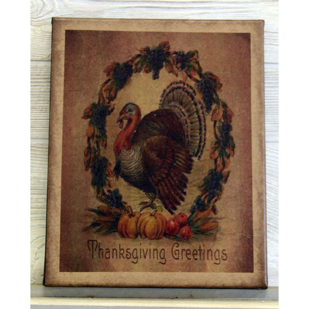 Thanksgiving Greetings Vintage Style Canvas - Olde Glory