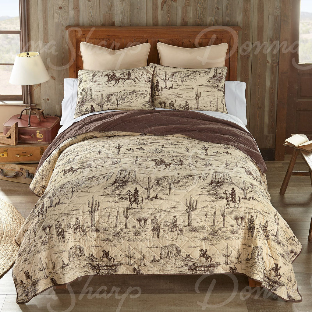 Vintage Style Cowboy Cotton Quilt Set - Olde Glory