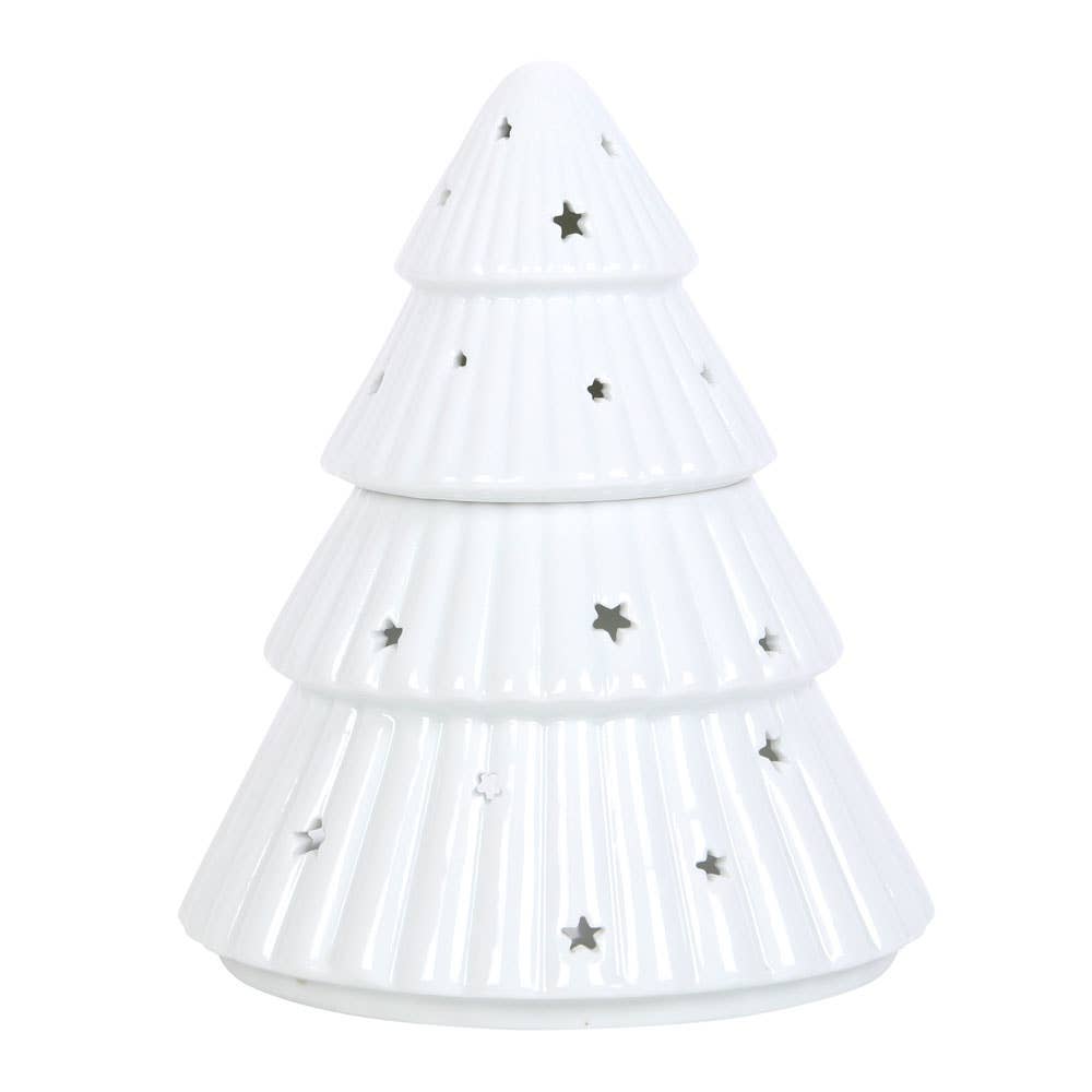 White Christmas Tree Oil and Wax Melt Burner - Olde Glory