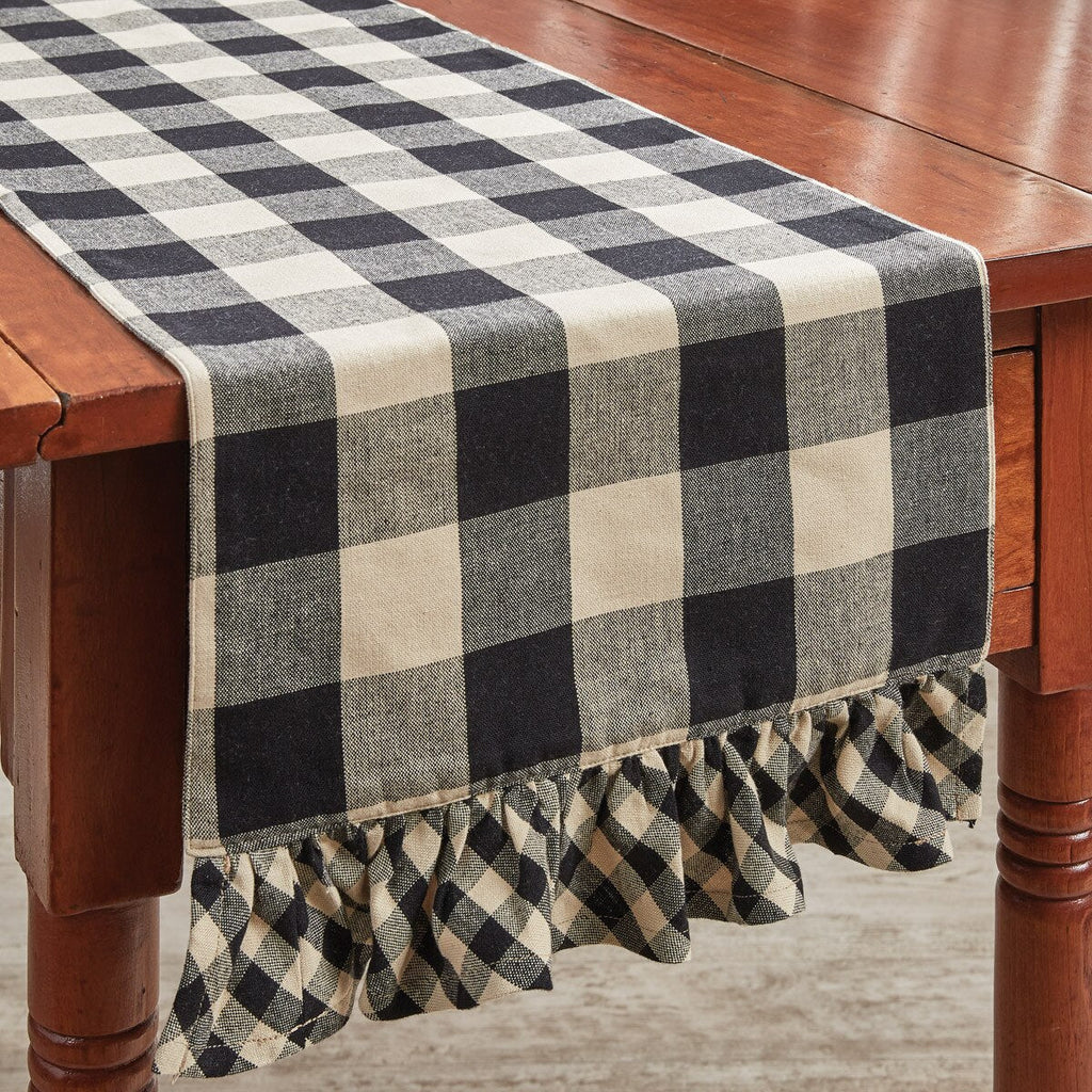 Wicklow Black Check Table Runner - Olde Glory