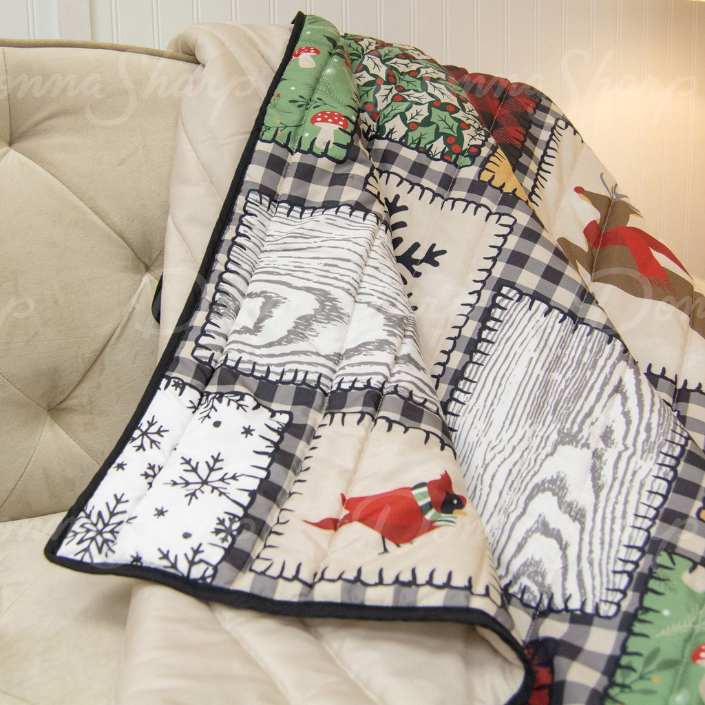 Winter Cottage Lightweight Throw - Olde Glory