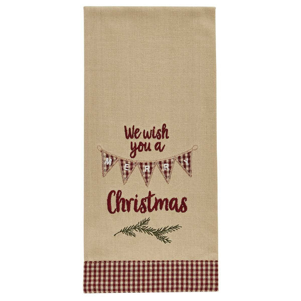 Wish You a Merry Christmas Towel - Olde Glory