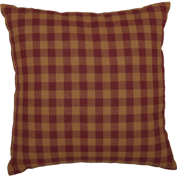 Burgundy Check Cushion - Olde Glory