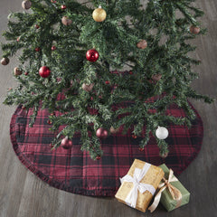 Cumberland Plaid Tree Skirt New England Style Christmas Gifts in UK Olde Glory