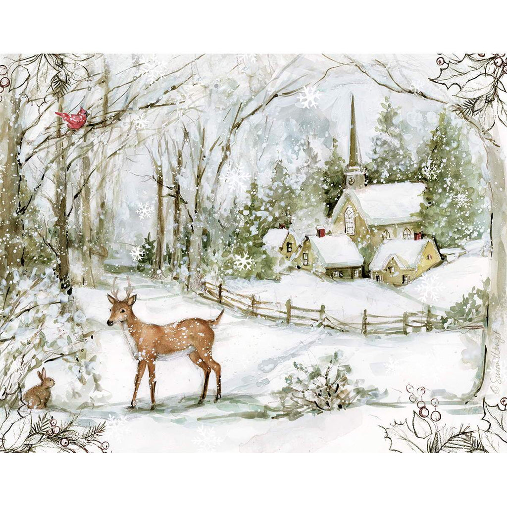 Lang Snowy Scene Assorted Boxed Cards - Olde Glory