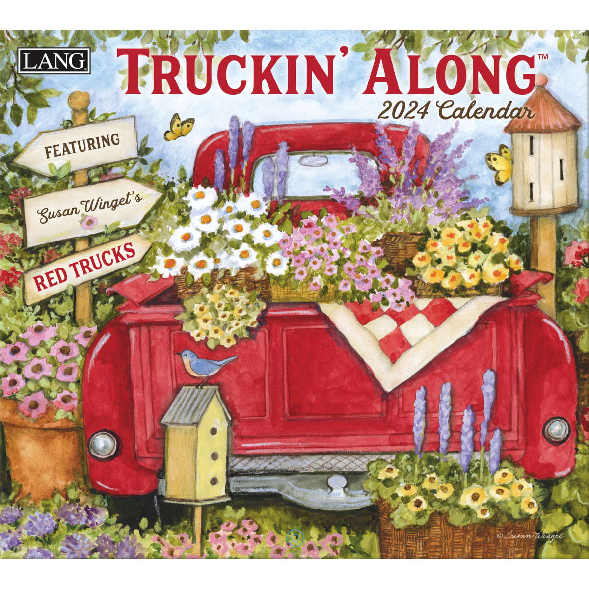 LANG 2024 Truckin' Along Wall Calendar in the UK by Susan Winget - Olde