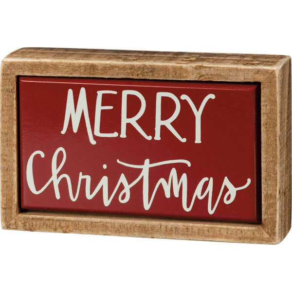 Mini Merry Christmas Box Sign - Olde Glory