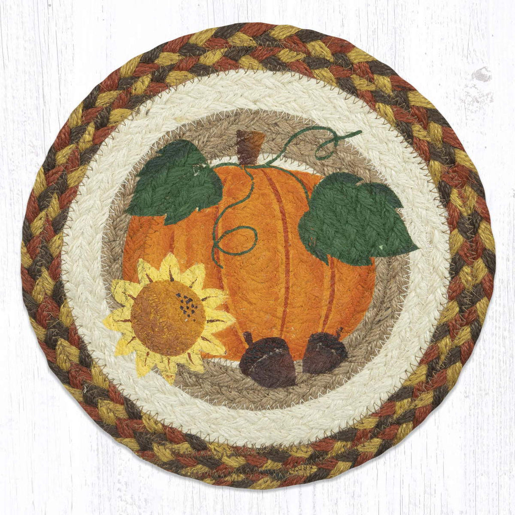 Pumpkin and Sunflower Trivet Mat - Olde Glory