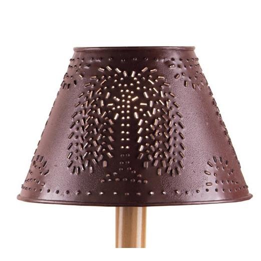 Punched Willow Tree Barn Red Lampshade - Olde Glory