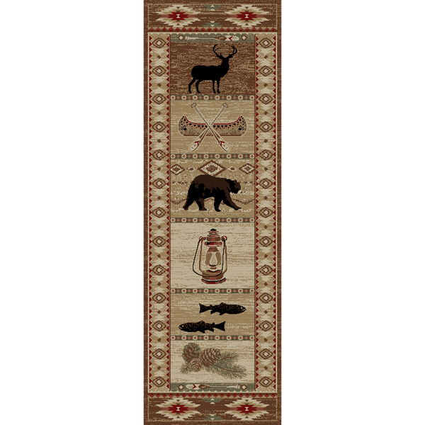 River Camp American Log Cabin Runner - Olde Glory