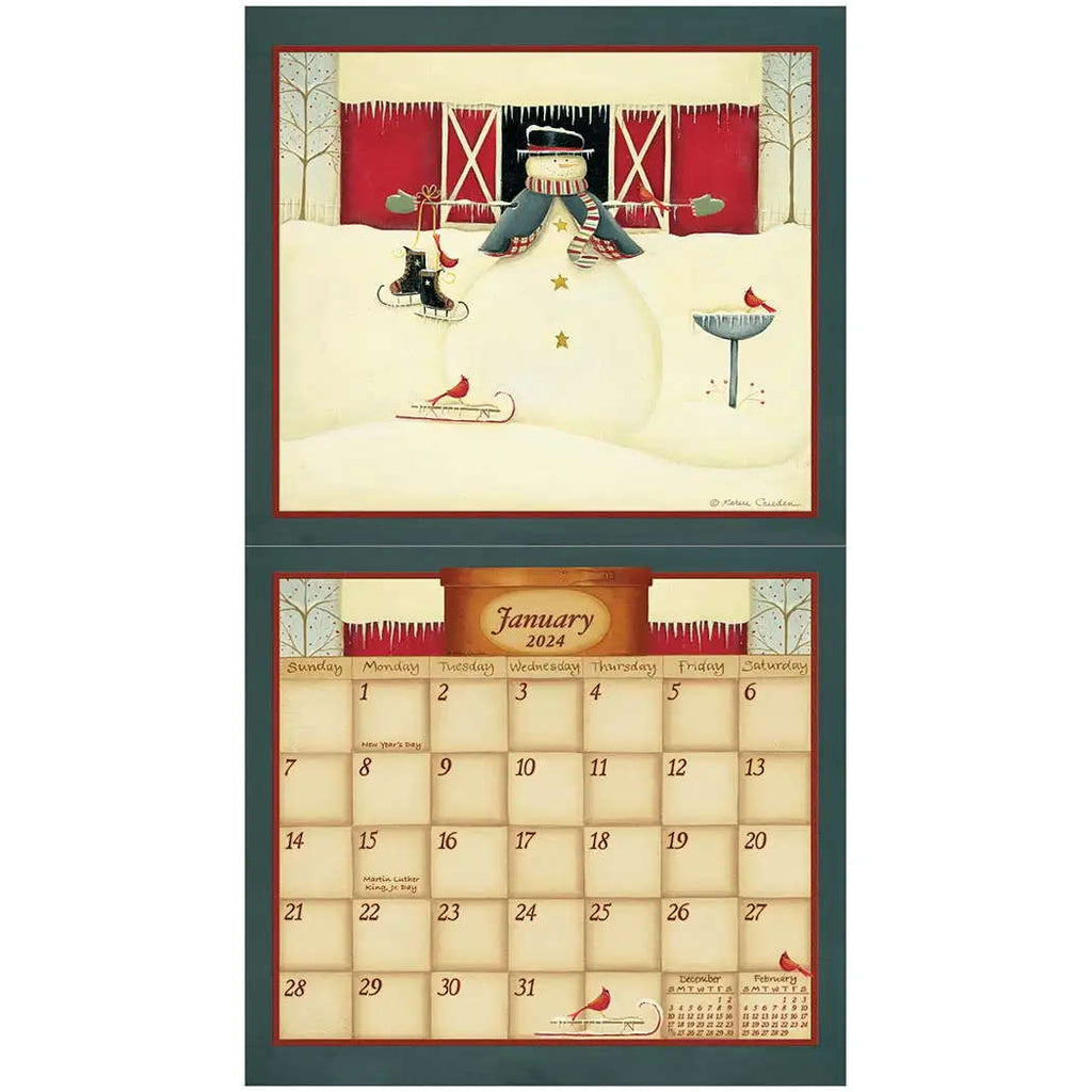 Simply Shaker 2024 Wall Calendar Legacy and Lang Calendars in the UK