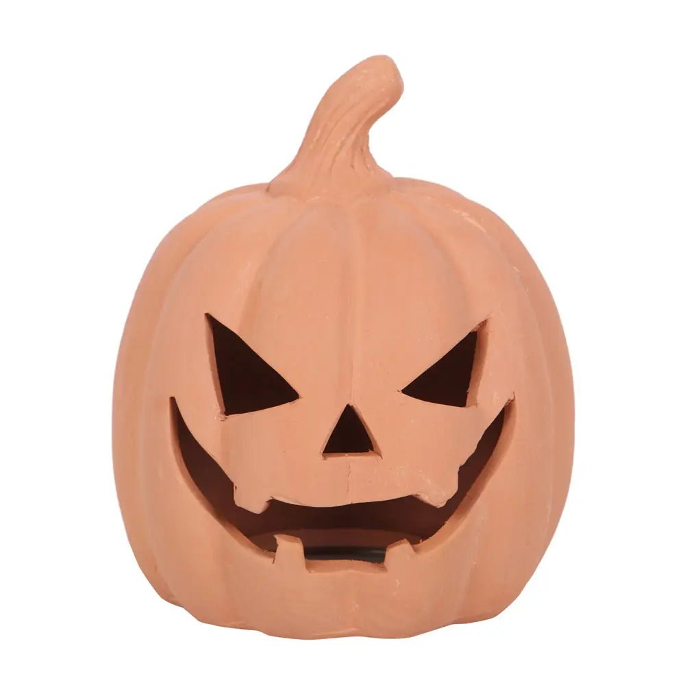 Terracotta Halloween Pumpkin Lantern - Olde Glory