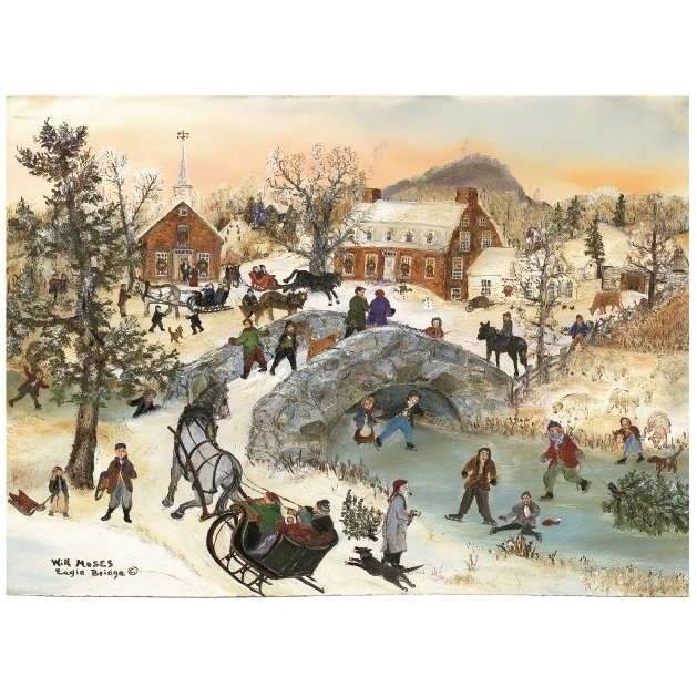 Will Moses Mistletoe Box of 24 Mixed Christmas Cards - Olde Glory